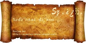 Szántai Ákos névjegykártya